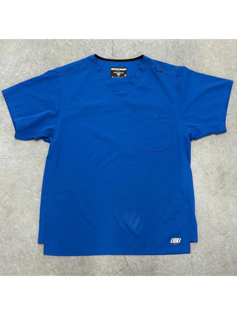 SKECHERS Plain Blue Scrub Top